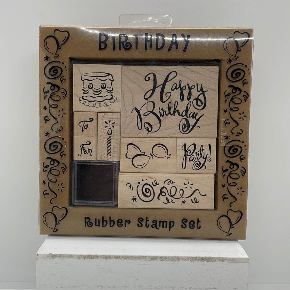 All Night Media “BIRTHDAY” Rubber Stamp Set.